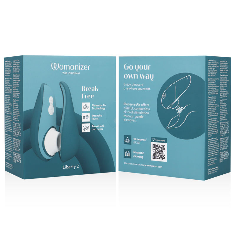 WOMANIZER - LIBERTY 2 CLITORIS STIMULATOR & SUCTION BLUE WOMANIZER