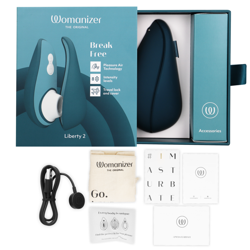 WOMANIZER - LIBERTY 2 CLITORIS STIMULATOR & SUCTION BLUE WOMANIZER