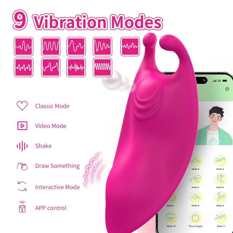 ARMONY - HONEYBEE WEARABLE PANTIES VIBRATOR G-SPOT FUCHSIA - FREE APP ARMONY WEARABLES