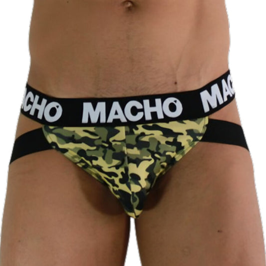MACHO - MX28MV SUSPENSORIO VERDE MILITAR TALLA S