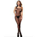SUBBLIME - 952037 BODYSTOCKING A RETE CON UNA SPALLA E DIAMANTI NERO TAGLIA UNICA
