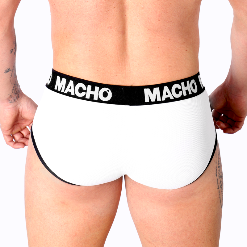 MACHO - MS30BL SLIP WHITE L MACHO UNDERWEAR