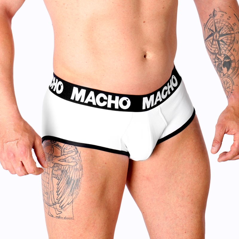 MACHO - MS30BL SLIP WHITE L MACHO UNDERWEAR