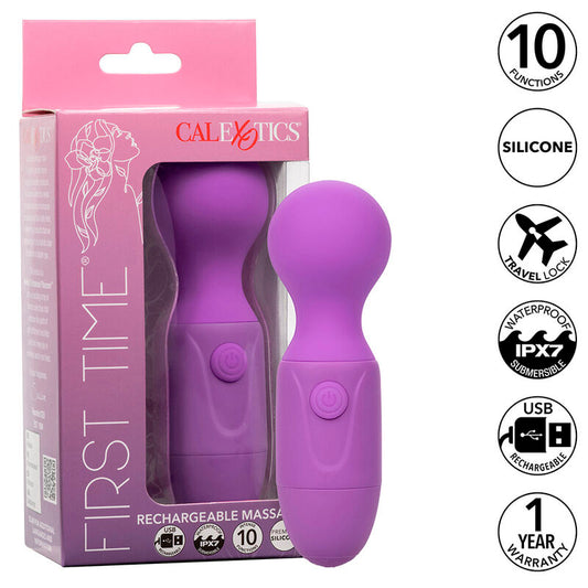 CALEXOTICS - MASAJEADOR RECARGABLE PRIMERA VEZ 10 VIBRACIONES PÚRPURA