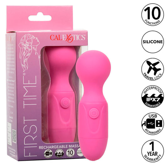 CALEXOTICS - MASAJEADOR RECARGABLE DE PRIMERA VEZ 10 VIBRACIONES ROSA