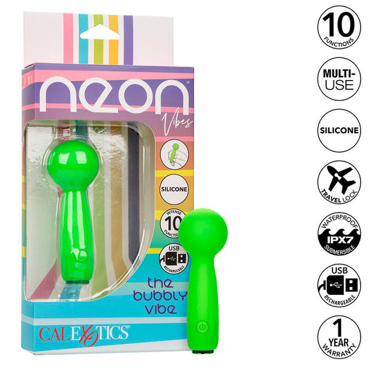 CALEXOTICS - NEON VIBES MINIMASSAGGIATORE THE BUBBLY VIBE 10 VIBRAZIONI VERDE
