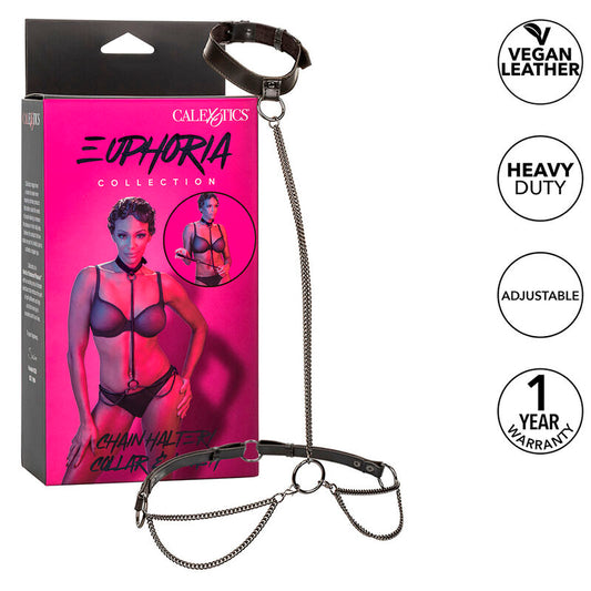CALEXOTICS - EUPHORIA COLLARE E GUINZAGLIO A CATENA HALTER