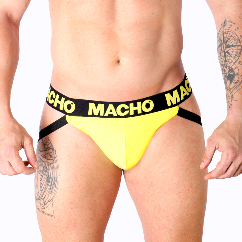 MACHO - MX25A JOCK LYCRA YELLOW XL MACHO UNDERWEAR