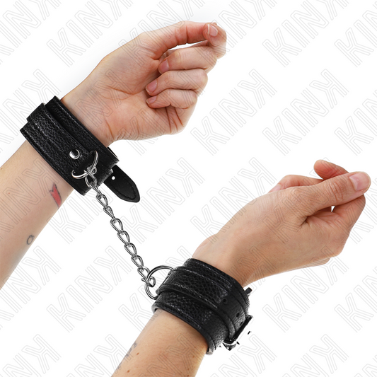 KINK - FERMI POLSI CON STAMPA A SERPENTE NERI REGOLABILI 20-28 CM X 5,4 CM