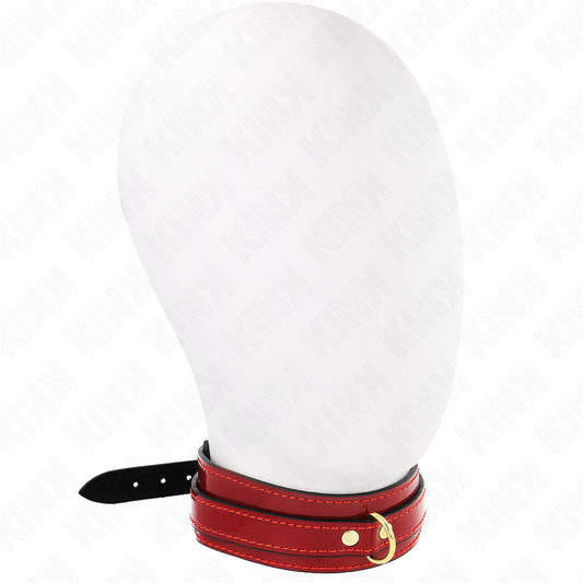 KINK - COLLANA REGOLABILE ROSSO VINO CON DETTAGLI DORATI 29-42.5 CM X 4 CM