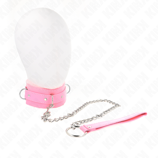 KINK - COLLAR CON CORREA DE 65 CM CON RESTRICCIONES ROSA 36-42 CM X 5.5 CM