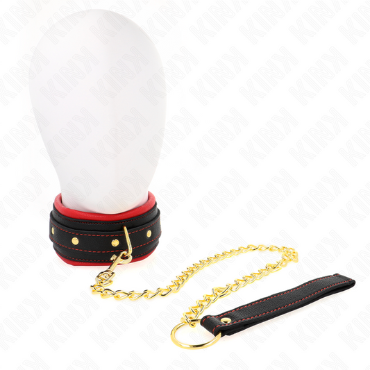 KINK - COLLARE CON GUINZAGLIO IN TESSUTO SEMPLICE REGOLABILE 33-48 CM X 5.7 CM