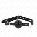 KINK - MORDAZA DE BOLA DE TPE DE 4 CM CON CANDADO NEGRO DE 60 x 2 CM