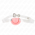 KINK - MORDAZA CON FORMA DE CHUPETE ROSA 5.5 x 4 CM AJUSTABLE 43-60 CM