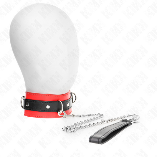 KINK - COLLAR CON CINTURÓN 65 CM CON TIRA ROJA 54 X 4.5 CM