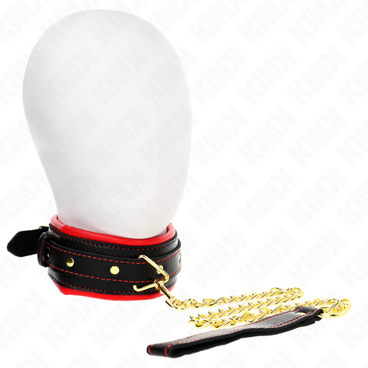KINK - COLLANA CON CINTURINO IN ECOPELLE EFFETTO SPUGNA MODELLO 2 REGOLABILE 37-54 CM X 3 CM