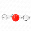 KINK - BAULETTO IN PVC TRASPARENTE ROSSO 4 CM REGOLABILE
