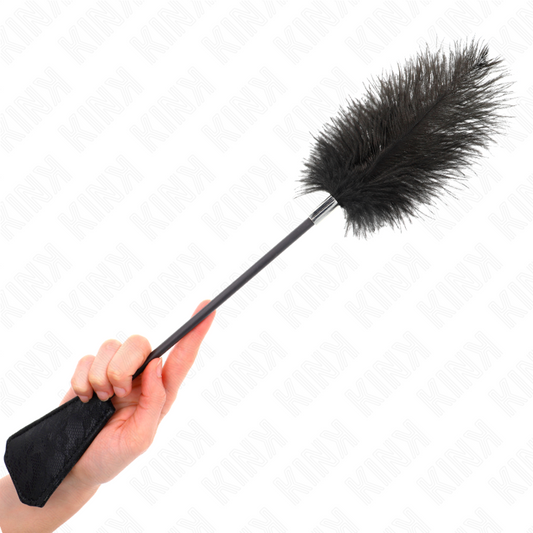 KINK - PIUME DI STRUZZO PER SOLLETICO CON MANICO IN PIZZO 56 CM