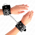 KINK - SUJETADORES DE MUÑECA CON 3 ANILLOS EN D AJUSTABLES NEGROS 17.5-25 CM X 6 CM