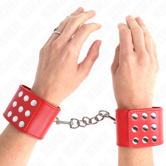 KINK - FERMI POLSI CON CHIUSURA A SCATTO REGOLABILI ROSSI 19-24 CM X 5.5 CM