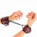 KINK - BRACCIALI A FASCIA CON DISEGNO A ROMBI ROSSO SCURO REGOLABILI 17-26 CM X 5.5 CM