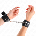 KINK - POLSINI IN NYLON NERI CON CINTURINO IN PELLE NERO REGOLABILI 19-29 CM X 5.1 CM