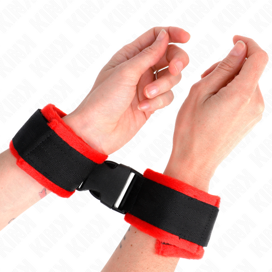 KINK - FERMI POLSO IN NYLON CON VELCRO NERI MODELLO 1 REGOLABILI 25-35 CM X 6 CM