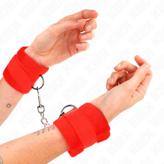 KINK - MANETTE IN PELLICCIA DA PRINCIPIANTE ROSSE 30 X 7 CM