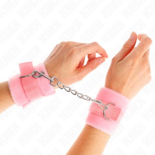 KINK - MANETTE IN PELLICCIA ROSA PER PRINCIPIANTI 30 X 7 CM