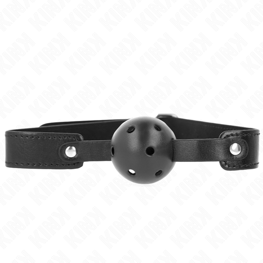 KINK - BAVAGLIO TRASPIRANTE NERO A PALLA 4,5 CM 65 x 2,5 CM