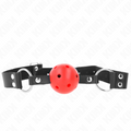KINK - MORDEDOR TRANSPIRABLE DE BOLA DE 4 CM CON DOBLE REMACHE ROJO 62.5 x 2.5 CM AJUSTABLE 42-58 CM