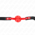 KINK - BOLA DURA HUECA ROJA 4 CM MORDAZA CORREA NEGRA 60 x 2 CM AJUSTABLE 37-52 CM