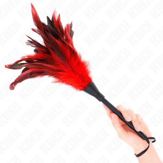 KINK - Piume di Pollo a Corno Rosse per Solletico delle Cameriere 36 CM