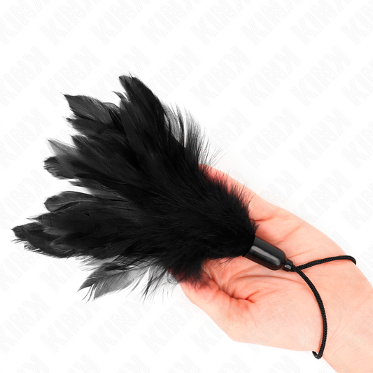 KINK - PIUME DA SOLLETICO CON MANICO IN CORDA BASE IN PLASTICA 15 CM