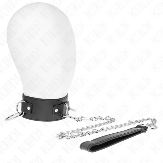 KINK - COLLANA CON GUINZAGLIO 65 CM MODELLO A 3 ANELLI 2 REGOLABILE 36-43 CM X 5 CM