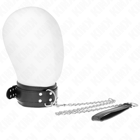 KINK - COLLANA CON CINTURINO 65 CM FIBBIE ARGENTO REGOLABILE 33-46 CM X 5.5 CM