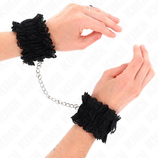 KINK - FERMA POLSI ELASTICI IN PIZZO NERO
