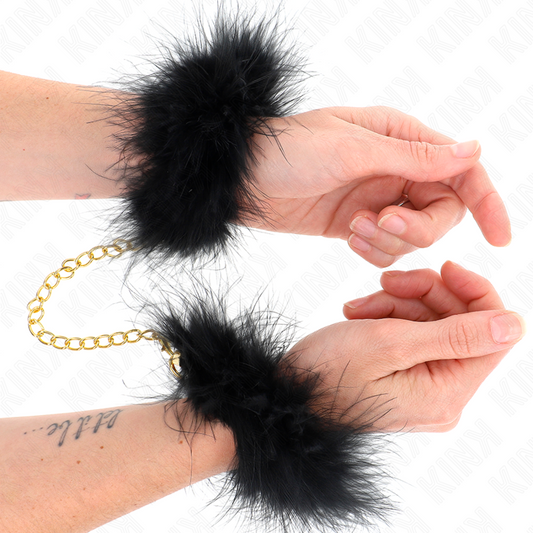 KINK - MANETTE DI PIUME CON CATENA DORATA MODELLO 0
