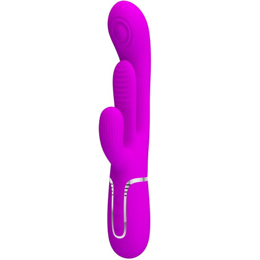 PRETTY LOVE - VIBRADOR TRIPLE CONEJITO MULTIFUNCIÓN ROSA DE SHANIA