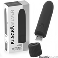 NERO & ARGENTO - GERI PROIETTILE VIBRANTE RICARICABILE USB 8 VIBRAZIONI NERO 10 X 2,2 CM