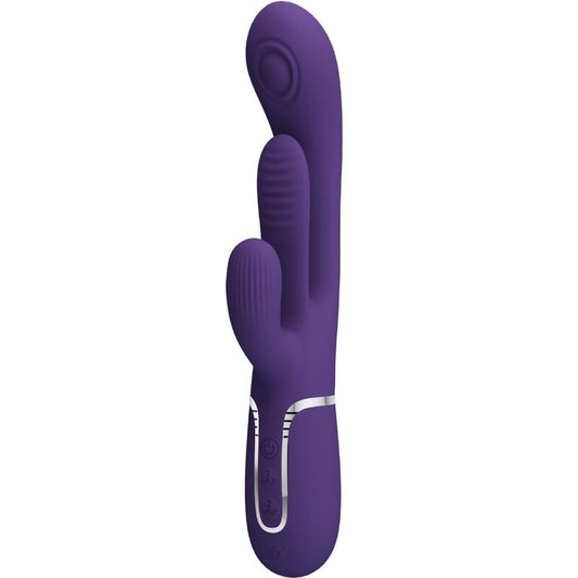 PRETTY LOVE - VIBRADOR TRIPLE CONEJITO MULTIFUNCIONAL SHANIA MORADO