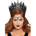 LEG AVENUE - CORONA NERA CON GLITTER E GIOIELLI
