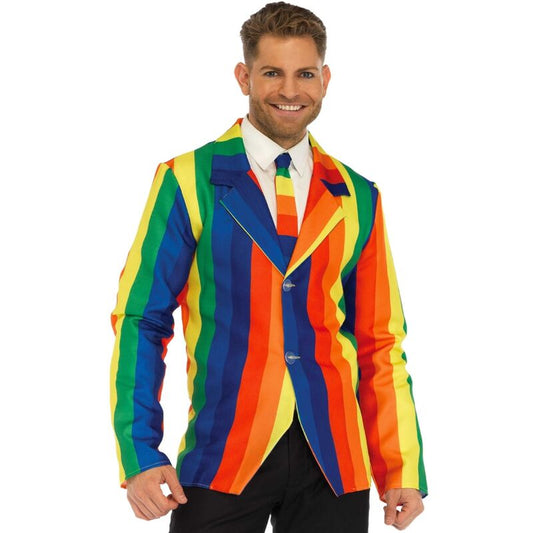 LEG AVENUE - CHAQUETA DE BLAZER + CORBATA ARCOÍRIS S