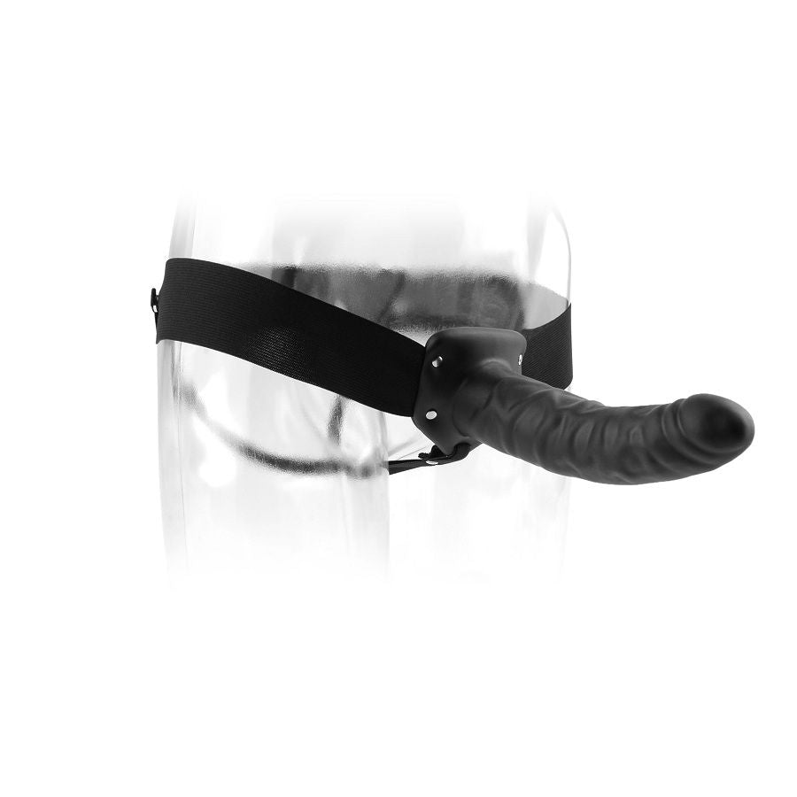 FETISH FANTASY SERIES - 19 CM HOLLOW STRAP-ON BLACK FETISH FANTASY SERIES