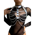 SUBBLIME - 953737 PETTORINA CON ANELLI E CATENE ARGENTO TAGLIA UNICA