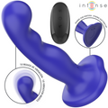 INTENSE - VIBRADOR CORTO CON VENTOSA AZUL CONTROL REMOTO
