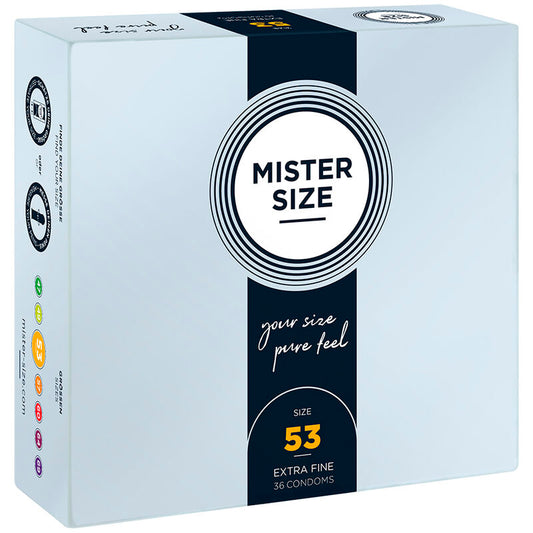 MISTER SIZE - TALLA DE PRESERVATIVO M 53 MM (36 UNIDADES)
