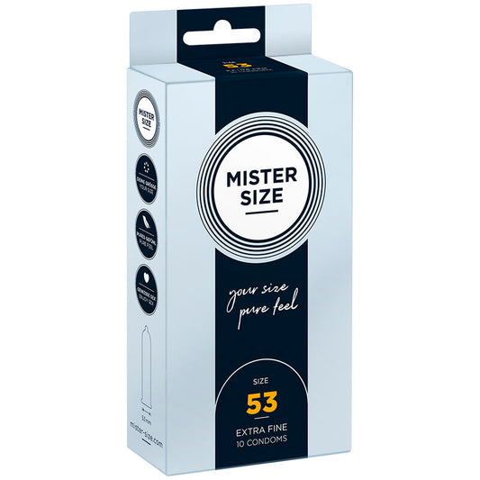 MISTER SIZE - TALLA DE PRESERVATIVO M 53 MM (10 UNIDADES)
