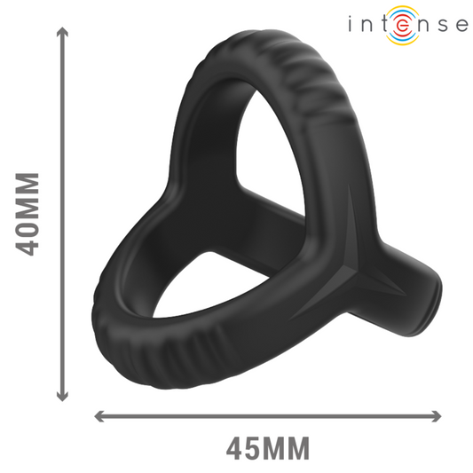 INTENSE - ANELLO PER PENE DOPPIO IN SILICONE CARSON, MODELLO NERO 4