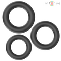 INTENSO - CONFEZIONE DA 3 ANELLI PENE ERETTORE IN SILICONE NERI